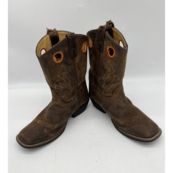 Masterson Boot Womens Cowboy Boots Size 6.5M Brown Leather Square Toe Western - Picture 2 of 16